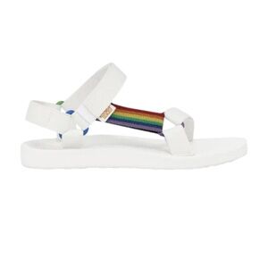 Men’s NWT Teva Original Pride‎ Rainbow White Sandals Size 12